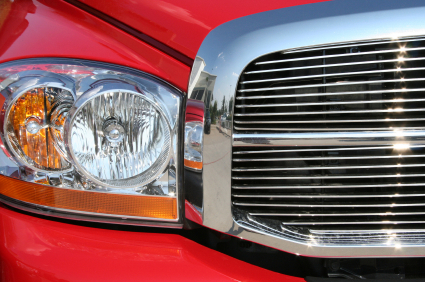 big red truck